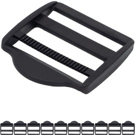 Clamp Bridge Buckle, 15/20/25/32/38/50mm Belt Buckles for Choice, 2 Pack or 10 Pack to Choose From, Hard Plastic Backpack Buckle, Ladder Buckle for Backpack, Replacement Buckle Repair, 20 mm, 10