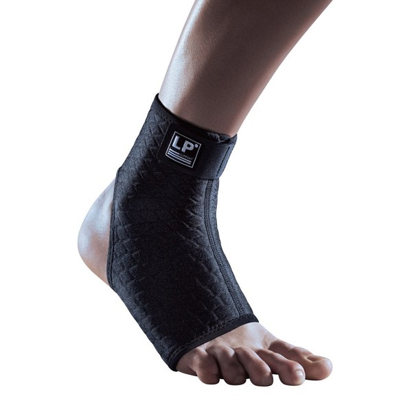 LP SUPPORT 728CA Ankle Brace - CoolPrene Breathable Compression Sleeve to Support and Protect Ankle -For Joint Pain Relief, Sprained Ankle Support, Weak Ankle, Arthritis and Inflammation Relief, Ankle Support for Women and Men (Black, S, 1-Pack)