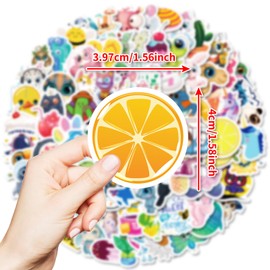 100 Pcs Animal Stickers, Cute Cartoon Stickers for Water Bottles