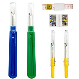 4 Pcs Seam Ripper, Stitch Unpicker Tool,Unpicker Sewing Tool,Seam Rippers Stitch Unpicker Plastic Handle Sewing Stitch Colorful Handy Stitch Thread Ripper Sewing Tools Kit