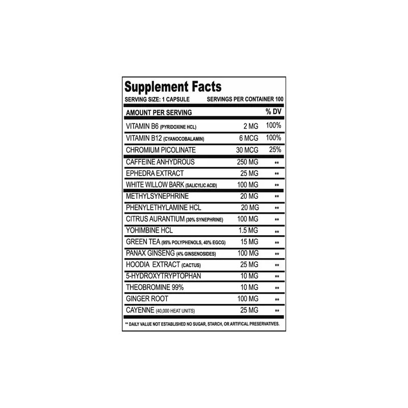 Cloma Pharma Methyldrene Amarillo 100 Capsulas