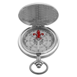 Sosoport Clamshell Pocket Watch Compass Metal Compass Watch Glow-in-The-Dark Feature Ideal for Outdoor Navigation