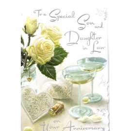 Son and Daughter In Law Wedding Anniversary Card (JJ1047)
