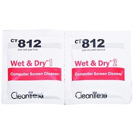 CleanTex Wet and Dry Computer and Display Screen Cleaning Wipes, Box of 40 Twin Packs (CT812)