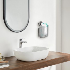 Wipe Holder for Bathroom Wall Mount,Clear Flushable Wipe Holder with Suction Cup - Multifunction Bathroom Storage Organizer for Wet Wipes, Paper Towels, Tissues