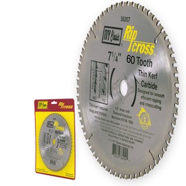 IVY Classic 36206 Ripcross 7-1/4" 60 Tooth Ultra Thin Kerf Carbide Circular Saw Blade with 5/8" Diamond Arbor, 1/Card