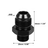 X AUTOHAUX Car Plug Metric Thread Mounting Adapter Black AN8-M14