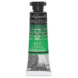 Sennelier French Artists' Watercolor, 10ml, Cadmium Green Light S4