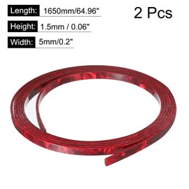 QUARKZMAN Pack of 2 Plastic Binding Purfling Strips 1650 x 5 x 1.5 mm Guitar Binding Edge Trim for Acoustic Classical Guitar Parts Accessories Red