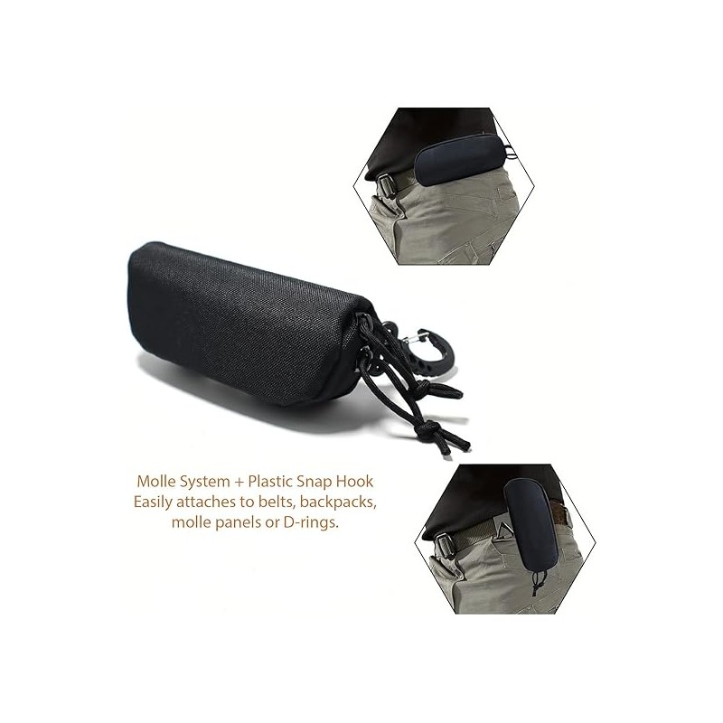 YUNCAIMAOYI Tactical Molle Glasses Case Tactical Eyeglasses Case Shockproof Sunglasses