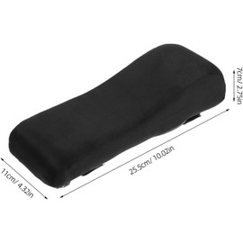 Fundas para Reposabrazos de Silla de Oficina, Cojines Acolchados de Espuma, Elevadores Ergonómicos para Apoyabrazos, Color Negro con Base Amarilla, Par de Almohadillas
