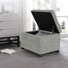 DECO DE VILLE 24'' Ottoman with Storage, Upholstered Storage Ottoman