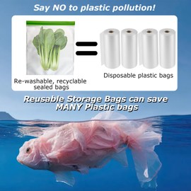 Odor Proof Storage Bags Reusable Bear Bags for Food Backpacking No-Odor Zipper Barrier Bags Fit Home Organization, Food Storage,Freezer Safe (5p-8.5x10in)