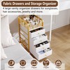 Rolling Makeup Organizer Cart, Under Desk Storage Cart with 4