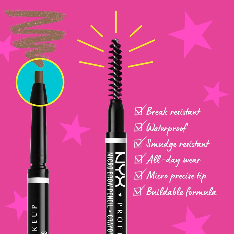 NYX PROFESSIONAL MAKEUP Micro Brow Pencil, Precise Eyebrow Pencil -