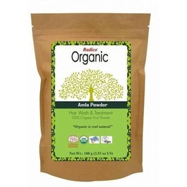 RADICO - Organic Amla Powder - Unparalleled Care for Beautiful Hair - Promotes Hair Growth Prevents Grey Hair - Reduces Dandruff - 100 g