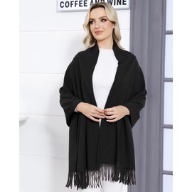 WELROG Women's Winter Scarf, black