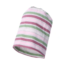 Sterntaler Baby Girls' Beanie Baby Slouch Beanie Striped Hat - Beanie Baby Children's Beanie - Made of Jersey with Stripes - Blackberry, pink