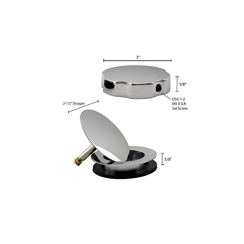 Westbrass Standard Trim for Cable Drive Bath Waste, Polished Brass,