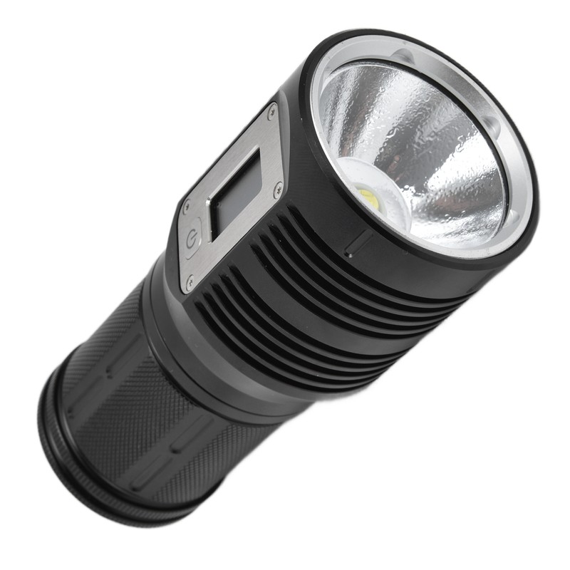 Strong Light Flashlight Digital Display Rainproof Rechargeable Flashlight for Camping