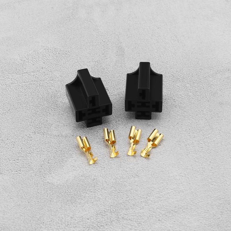 VGOL 4 Sets Car Relay Plug Holders with 6.3mm Terminals