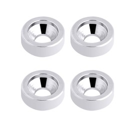 Fistrock Guitar Neck Joint Bushings Ferrules and Bolts for Electric Guitar or Bass Guitar Set of 4Pcs with Screws Chrome.