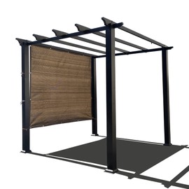 Alion Home Sun Shade Panel Privacy Screen with Grommets on 4 Sides for Outdoor, Patio, Awning, Window Cover, Pergola (6' x 6', Mocha Brown)