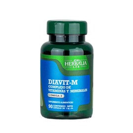 Multivitamínico Diavit-M - Especializado con Omega 3, Complejo B y Vitaminas Esenciales  Fórmula Avanzada de Apoyo Nutricional Diario  90 Softgels    