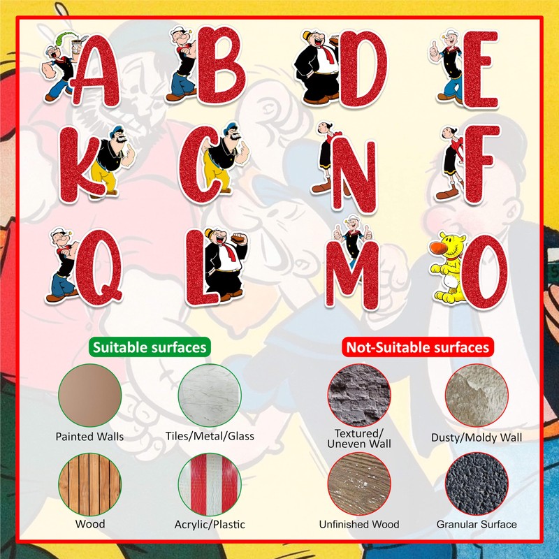 Seyal® Popye Alphabet Wall Sticker