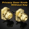 GUTENKONB 6 Pcs Gold Door Knobs, Privacy Door Handles, Satin