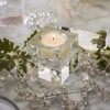 Odowalker 4 Pcs Clear Crystal Candle Holders, 2×2×1.6 inch Square