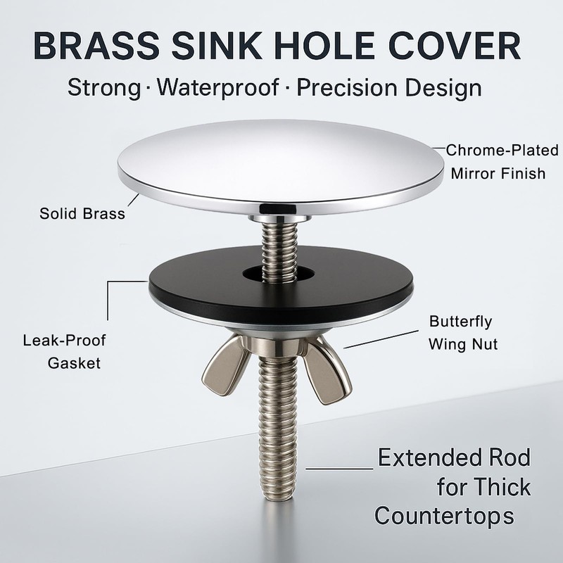 Kitchen Sink Hole Cover, Faucet Hole Cover for Sink Sprayer