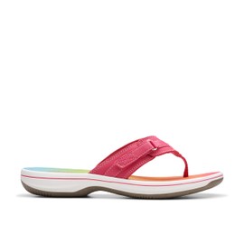 Clarks Women's Breeze SEA Flip-Flop, Bright Pink Ombre, 10