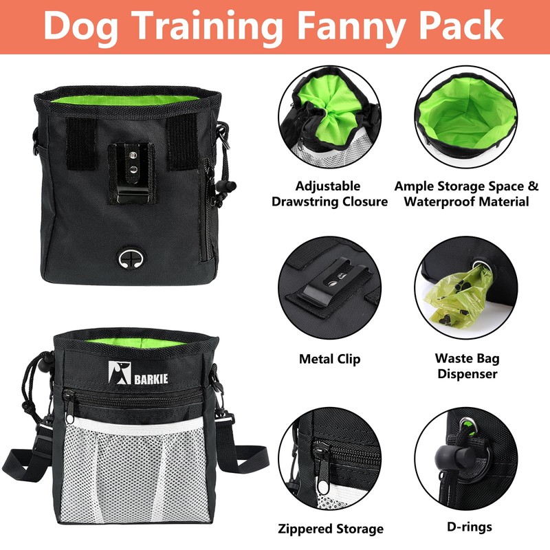BARKIE Dog Training Kit - Treat Pouch, Pet Training Fanny
