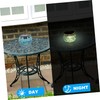 Uonlytech 3 pcs LED Solar Lights Outdoor Mosaic Lawn Lights