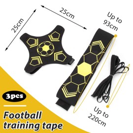 iTYOOS Football Kick Trainer Football Training Equipment Hands Free Solo Hands-Free Football Training Football Adjustable Football Training Waist Belt Universal Fits 3 4 5 Footballs