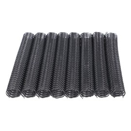 100 Pack Double Loop Wire Binding Spines, YolieraArt Wire Binding Spines, 1/4 Inch Binding Wire for Letter Size (20 Sheet Capacity, 100P, 3:1 Pitch, Black)