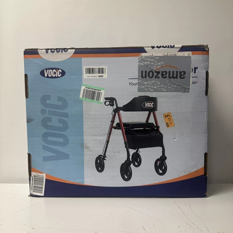 Vocic Walkers for Seniors Foldable Walker with Seat Rollator Walker