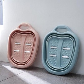 Foldable foot bath tub, gap storage, home foot massager pink