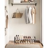 SONGMICS Shoe Rack, Shoe Rack, 1 Tier Metal Shelf, Adjustable