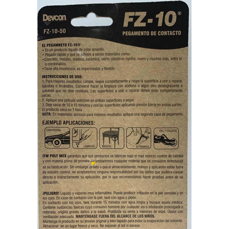 Flexo Pegamento De Contacto Fz-10 Flexo Máxima Adhesión 50g