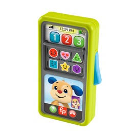 Fisher-Price Lernspaß HNL47 2-in-1 Smartphone Toy Phone with Lights and 75+ Songs with Learning Fun Puppy and Dog Friend Numbers and Shapes, Speaks German, from 9 Months / 1 Year