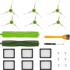 getalong 14Pcs Replacement Parts Kit Compatible with iRobot Roomba i1 i6+ i3 i3+ i4 i4+ i7 i7+ i8+ J7 J7+ Plus E5 E6 Vacuum,Including 2 Rubber Brushes & 6 HEPA Filters & 6 Edge-Sweeping Side Brushes
