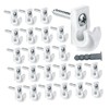 WeiLaiKeQi 24Pcs Wire Shelf Loop Clips White Down Wall Clip