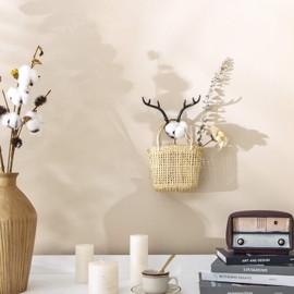 SOFFEE DESIGN Wall Mounted Metal Coat Hooks, Hanging Antler Shape Rack Hooks for Entryway, Bathroom, Bedroom, Retro Double Hooks Farmhouse Decoration