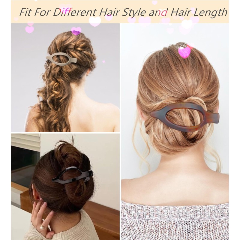 6 Pack Flat Hair Clips for Women Lay Down Claw
