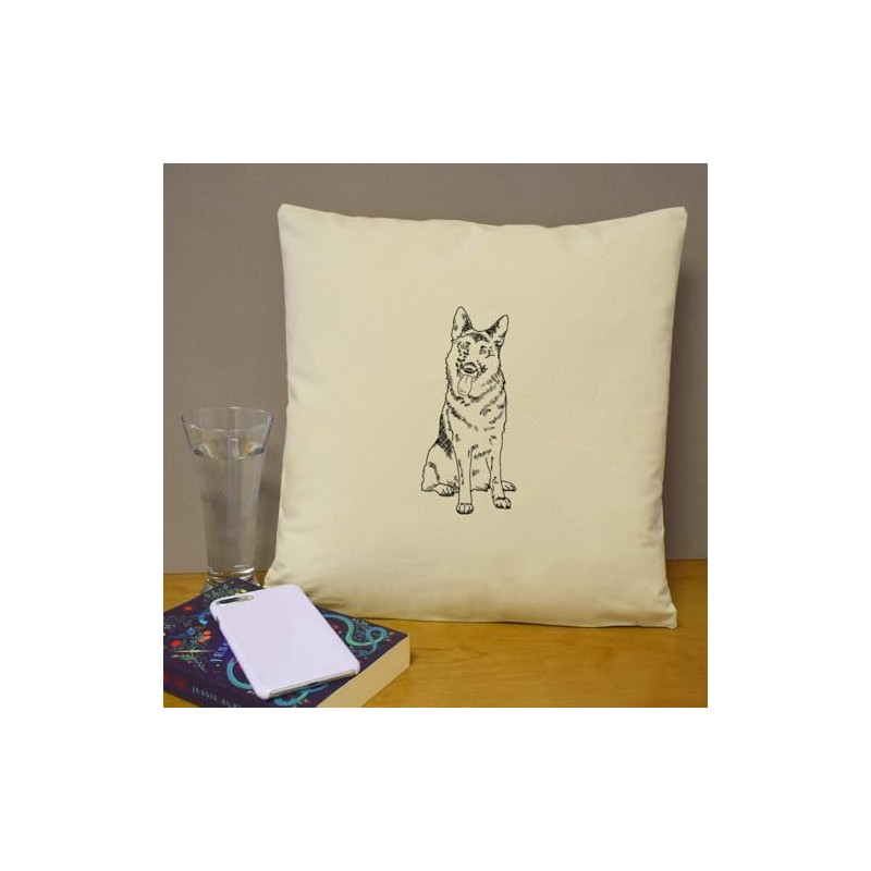 Azeeda 40cm x 40cm 'German Shepherd Dog' Canvas Cushion Cover