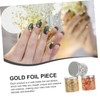 SAFIGLE Bottles Nail Metallic Gold Gold Flakes for DIY Manicure