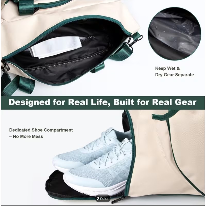 Large Capacity Pickleball Bag with Shoe Compartment & Paddle Holder