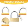PATIKIL Solid Brass Padlocks 2.2", 1 Pcs Keyed Different Long